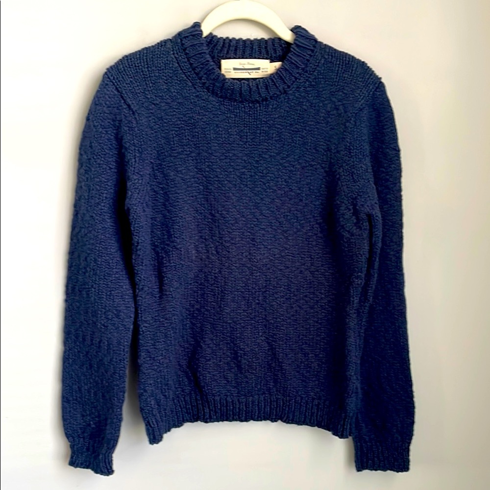 Guideboat Co. Blue Premium Cotton Chunky Pullover Sweater Size Small